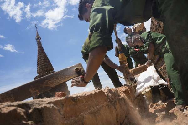 Động đất làm thiệt hại nhiều ngôi cổ tự PG ở Myanmar